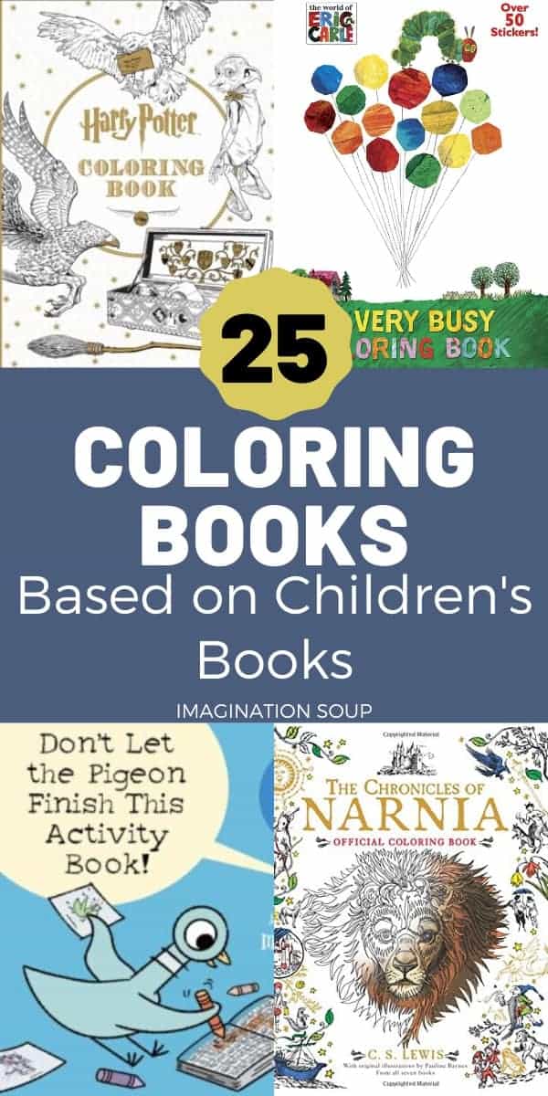 25 coloring books based on children's books